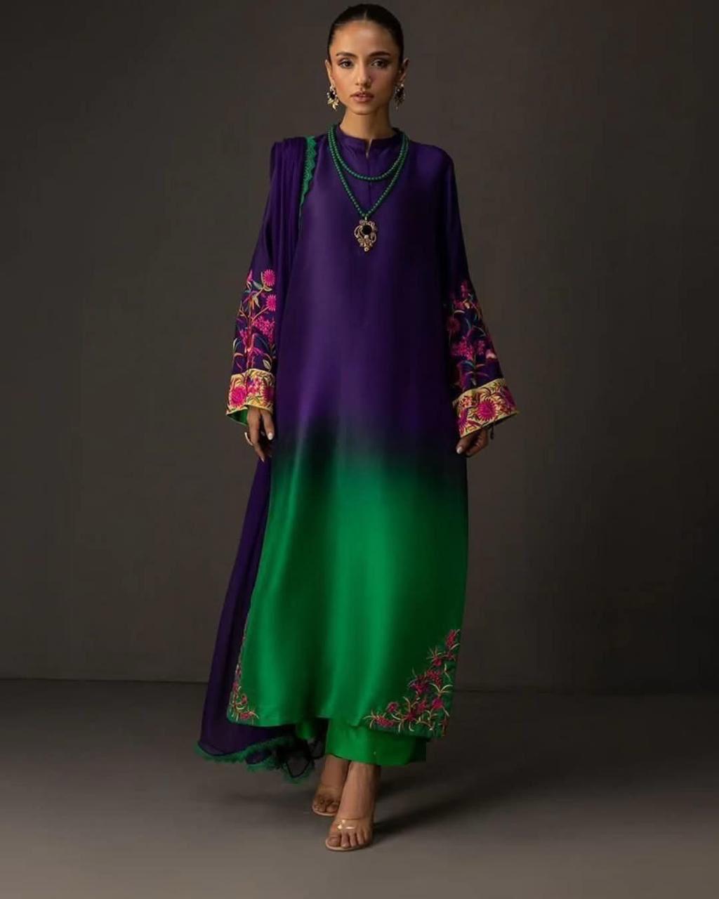 Tye & Dye Digital Printed Silk Co-Ords Prints - Alnasofficial